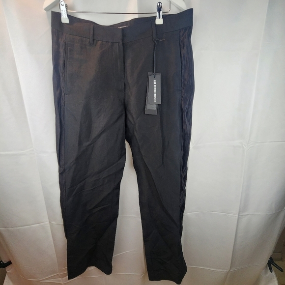 Ann Demeulemeester Black Linen and Silk Trousers size M (36) BNWT Missing Belt!! - Picture 5 of 15